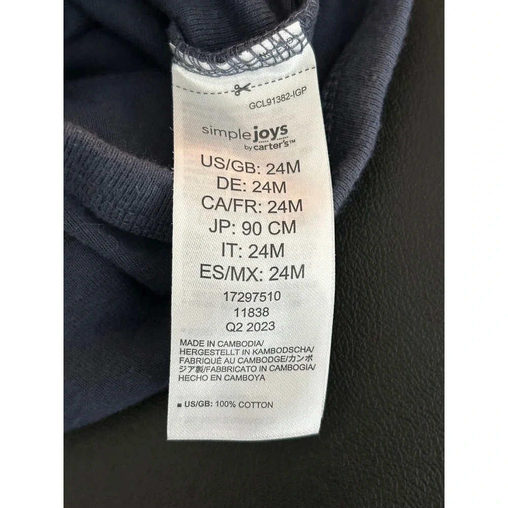 Simple Joys by Carters Baby Boys Gray Long Sleeve Bodice 24M GCL91382-IGP 1335